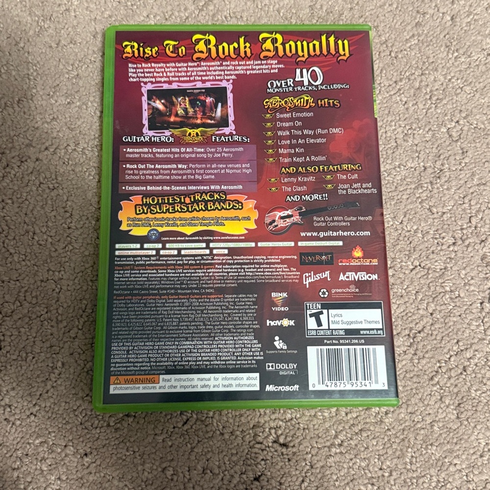 Guitar Hero Aerosmith | XBOX 360 | Vintage Video Game - Picture 3 of 3